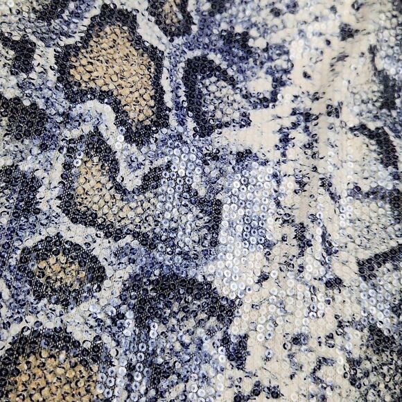 Cable & Gauge -208 Snakeskin‎ Print Halter Neck Tank Top Grey Cream NWT XS - Picture 2 of 10